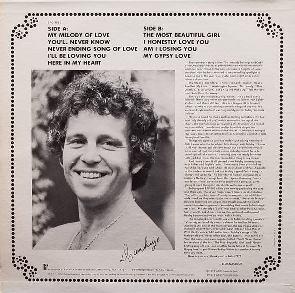 Release: Melodies Of Love-Vinyl-US-1974-SPC-3553-12081030