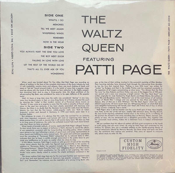 Master Release: The Waltz Queen by Patti Page