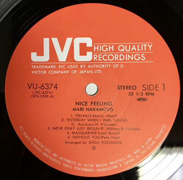 Release: Nice Feeling-Vinyl-Japan-1977-VIJ-6374-10451611