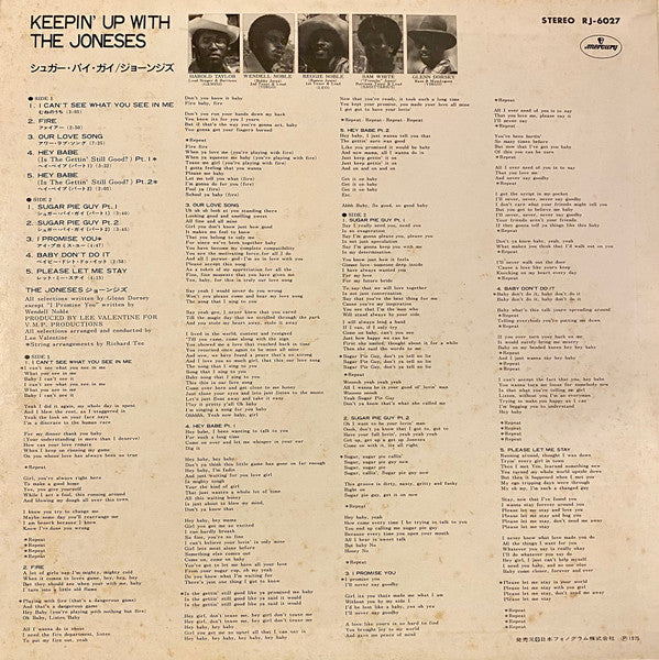 Release: Keepin' Up With The Joneses-Vinyl-US-1975-RJ-6027-21860761