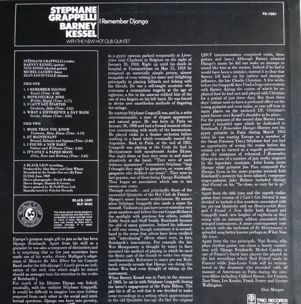 Release: I Remember Django-Vinyl-Japan-1973-PA-7081-10574847