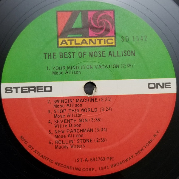 Release: The Best Of Mose Allison-Vinyl-US-1970-SD 1542-13596177