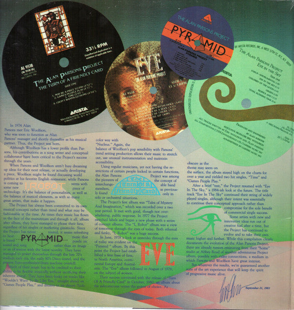 Release: The Best Of The Alan Parsons Project-Vinyl-US-1983-AL 8-8193, AL8-8193-10748089