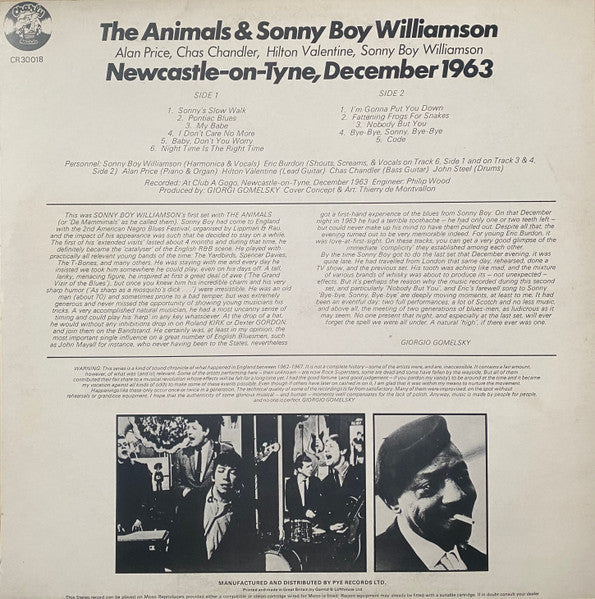 Master Release: Sonny Boy Williamson + Animals (Faces & Places Vol. 2) by The Animals