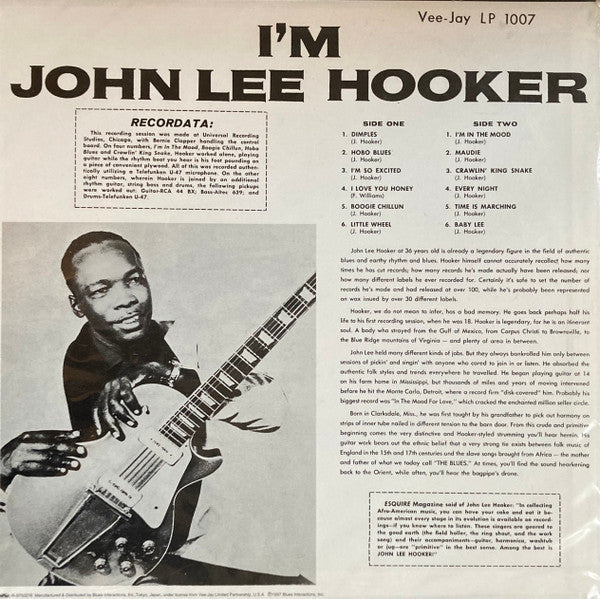 Master Release: I'm John Lee Hooker by John Lee Hooker