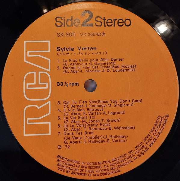Sylvie Vartan = ゴールデン シルヴィ・バルタン ベスト14