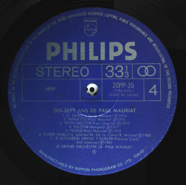Dix-Sept Ans De Paul Mauriat