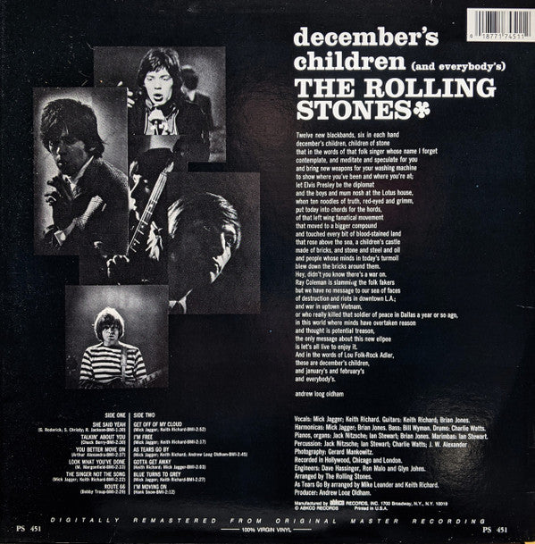 Release: December's Children (And Everybody's)-Vinyl-US-None-74511, PS 451-16927818