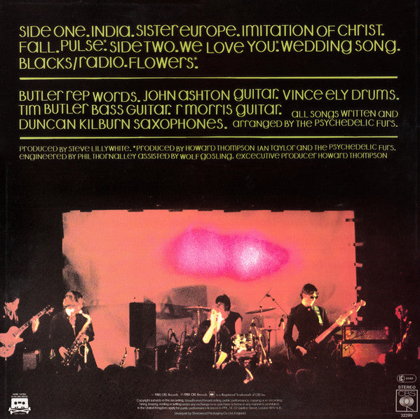 Release: The Psychedelic Furs-Vinyl-UK-1983-CBS 32299-28150057