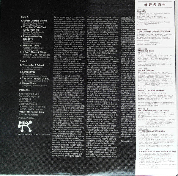 Release: Ella In London-Vinyl-Japan-1974-MTF1010-15530405
