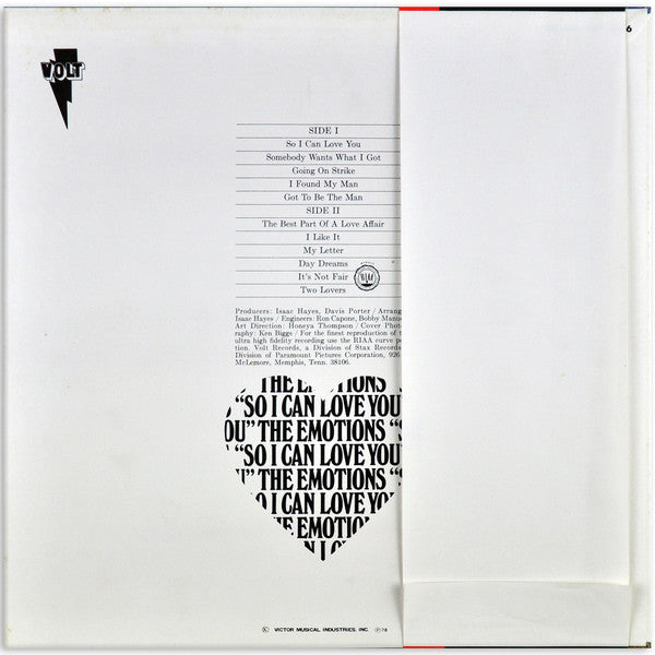 Release: So I Can Love You-Vinyl-Japan-1978-VIP-5016, STX-5008, VOS-6008-14998125