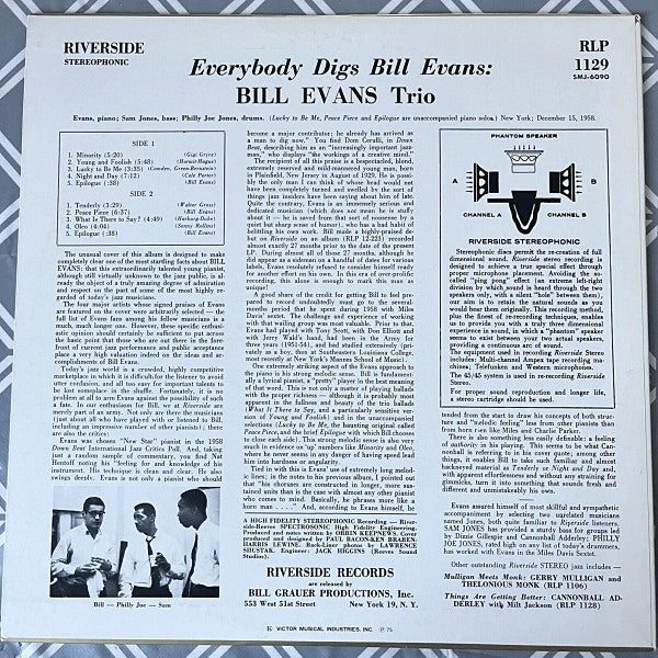 Release: Everybody Digs Bill Evans-Vinyl-Japan-1975-SMJ-6090-27451002