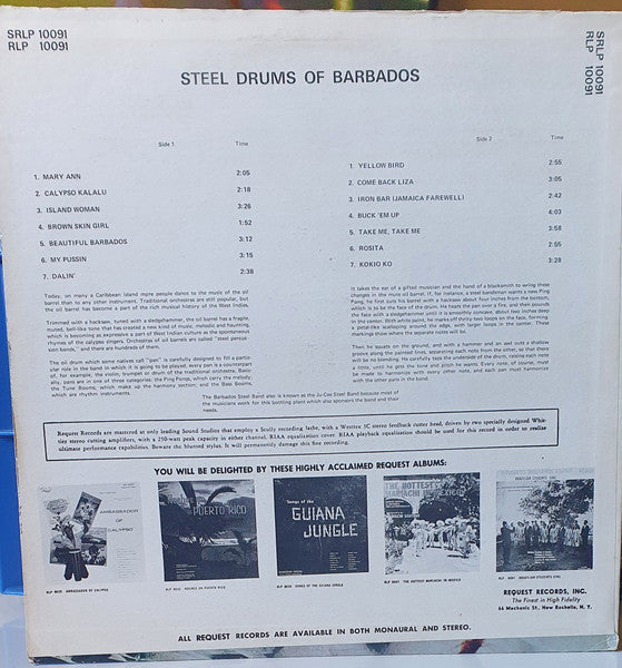 Master Release: Steel Drums Of Barbados by Barbados Steel Band