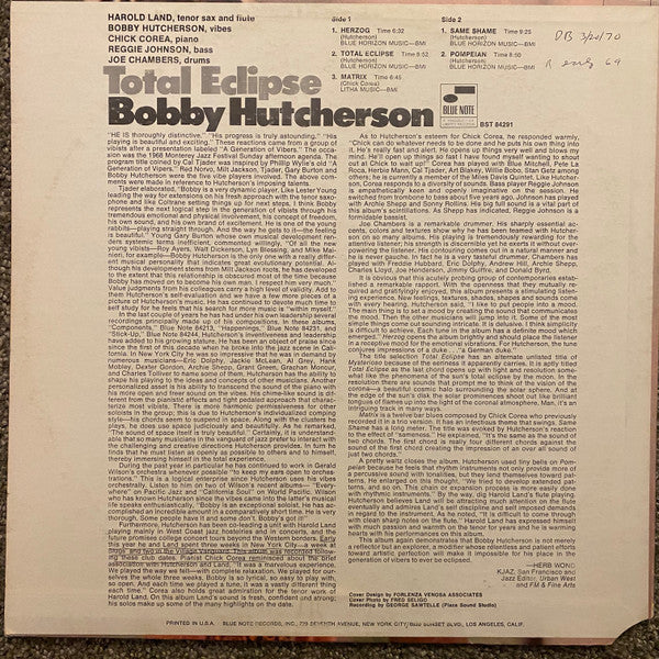 Release: Total Eclipse-Vinyl-US-1968-BST 84291-15341000
