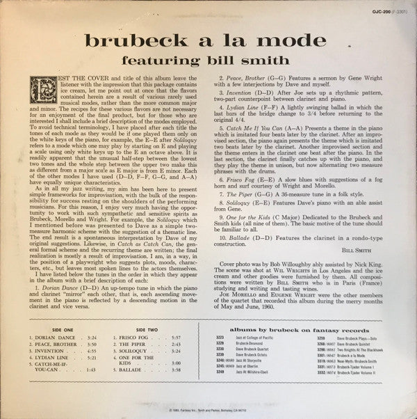 Master Release: Brubeck A La Mode by Dave Brubeck