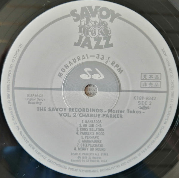 Release: The Savoy Recordings Master Takes Vol.2-Vinyl-Japan-1984-K18P 9342-20633503