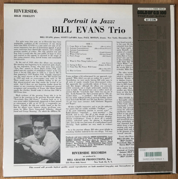 Release: Portrait In Jazz-Vinyl-Japan-1991-SGD-22, RLP 12-315-13675438