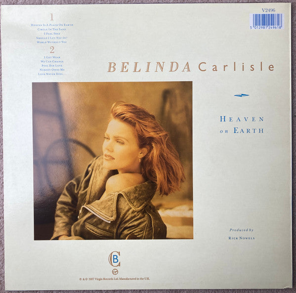 Release: Heaven On Earth-Vinyl-UK-1987-V 2496, V2496-27598152