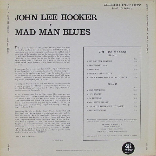 Release: The Real Folk Blues-Vinyl-Japan-1984-PLP-837-8813689