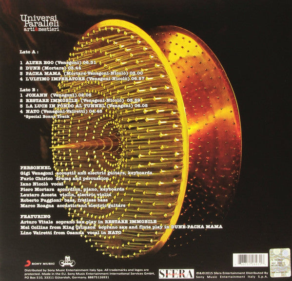 Release: Universi Paralleli-Vinyl-Italy-2015-88875126931, 88875126931-7492039