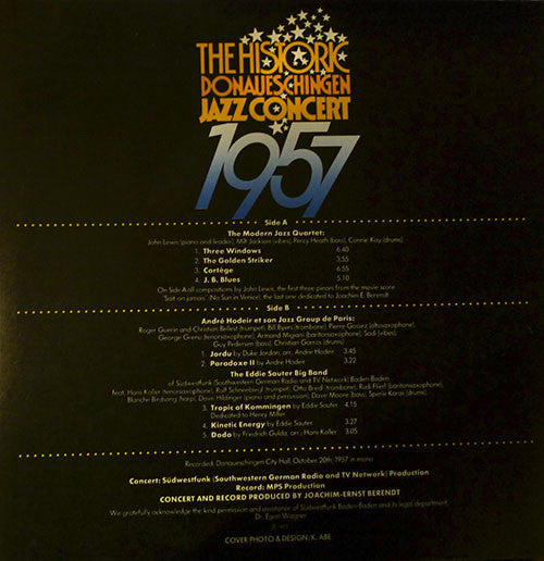 The Historic Donaueschingen Jazz Concert 1957
