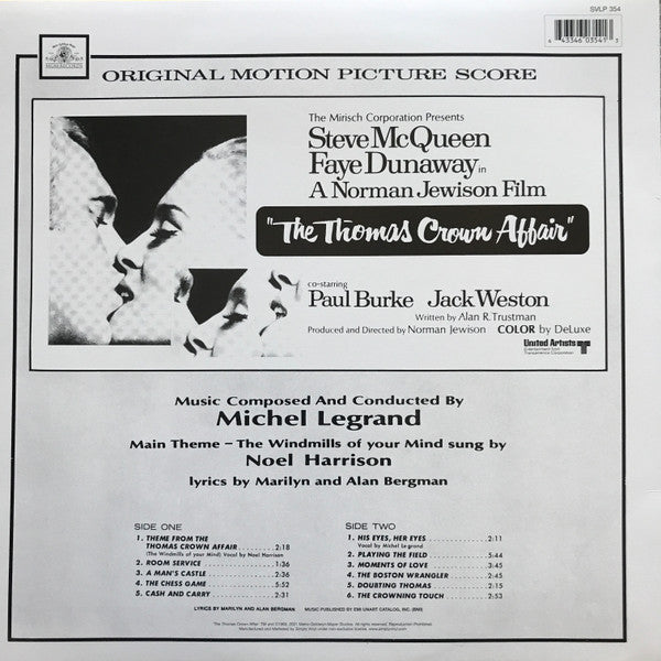 Release: The Thomas Crown Affair (Original Motion Picture Score)-Vinyl-UK-2001-SVLP 354-1064323