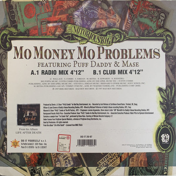 Release: Mo Money Mo Problems-Vinyl-Italy-1997-DO IT 20-97-1541822