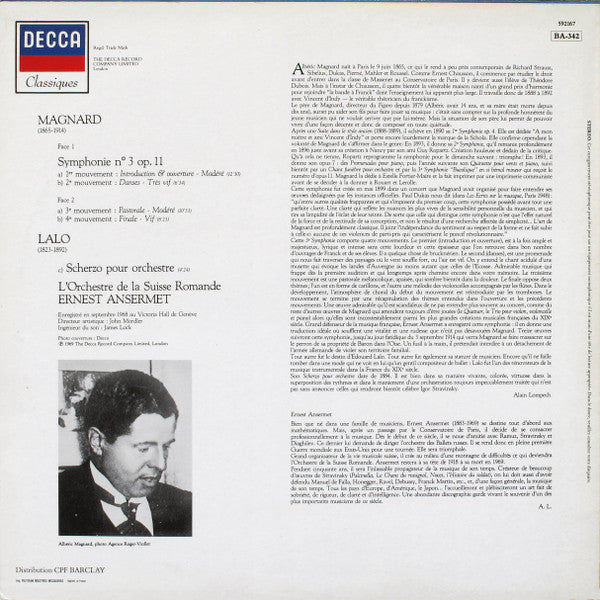 Symphonie №3 / Scherzo Pour Orchestre