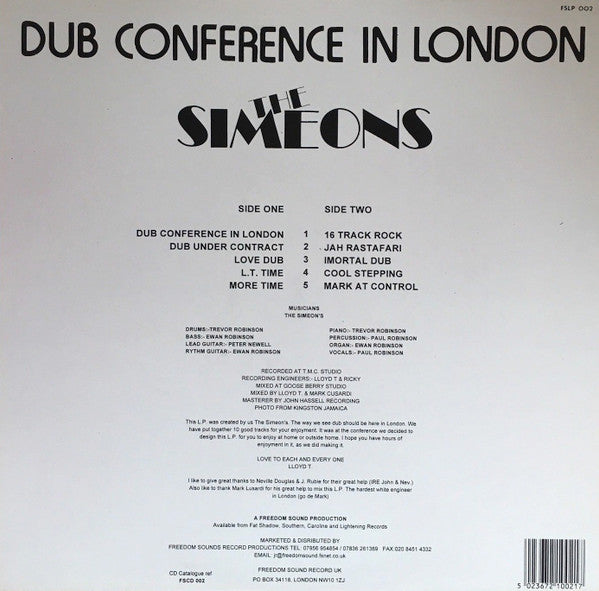 Master Release: Dub Conference In London by The Simeons