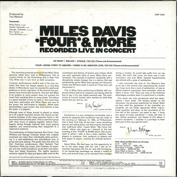 Release: 'Four' & More (Recorded Live In Concert)-Vinyl-Japan-1983-23AP 2563-3608124
