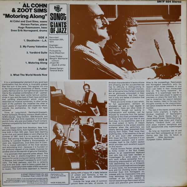 Release: Motoring Along-Vinyl-UK-1975-SNTF 684-7501066