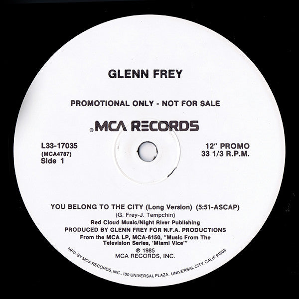 Master Release: You Belong To The City by Glenn Frey