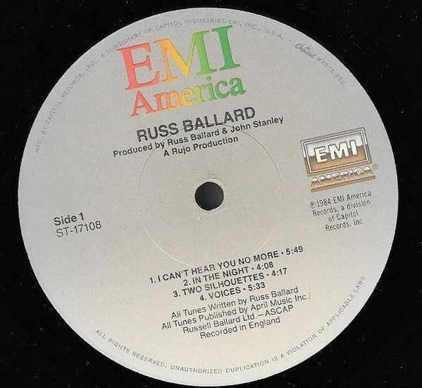 Release: Russ Ballard-Vinyl-US-1984-ST-17108-2033676
