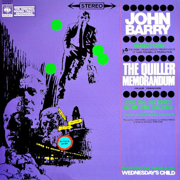 Release: The Quiller Memorandum (Original Sound Track Recording)-Vinyl-Japan-1977-25AP 812-4953822
