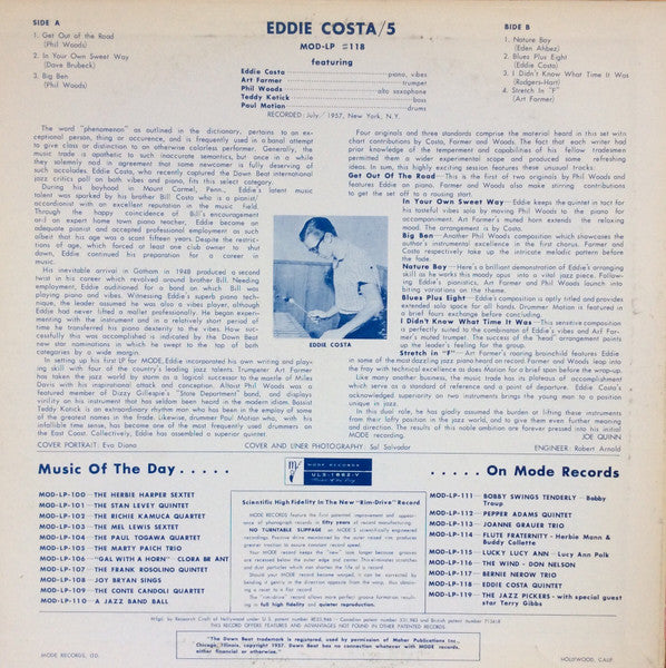 Release: Eddie Costa Quintet-Vinyl-Japan-None-ULS-1862-V-5538458