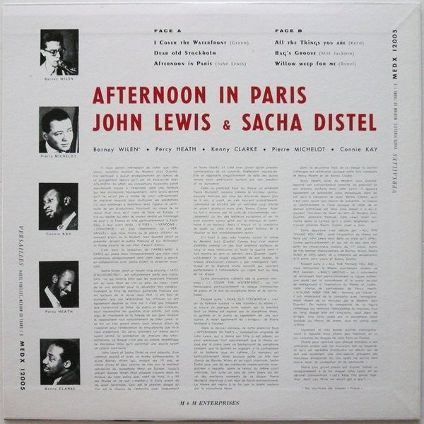 Release: Afternoon In Paris-Vinyl-Japan-1992-MEDX 12005, MEDX 12005-2380812