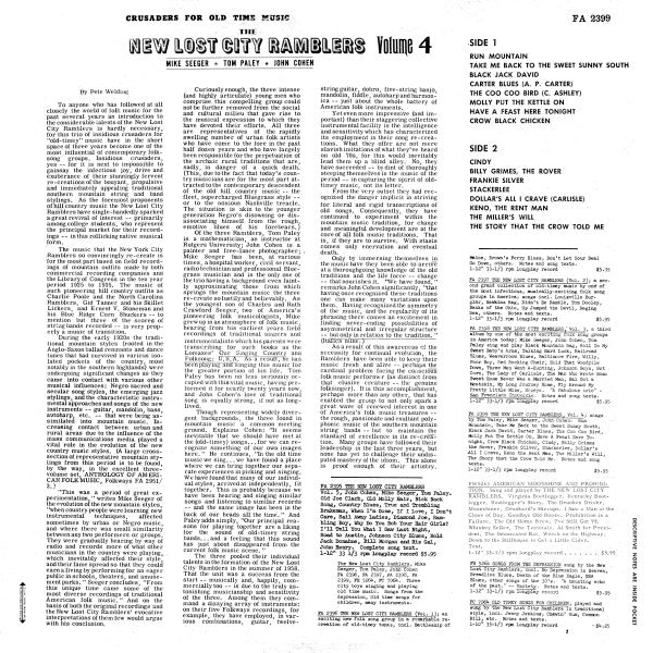 Master Release: Vol. 4 by The New Lost City Ramblers