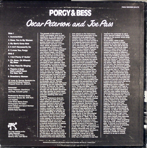 Release: Porgy & Bess-Vinyl-US-1976-2310-779-3702435