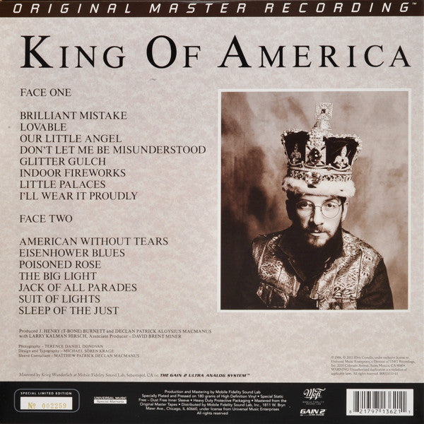 Release: King Of America-Vinyl-US-2013-MFSL 1-362, B0013533-01-5222149