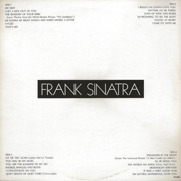Master Release: Frank Sinatra by Frank Sinatra