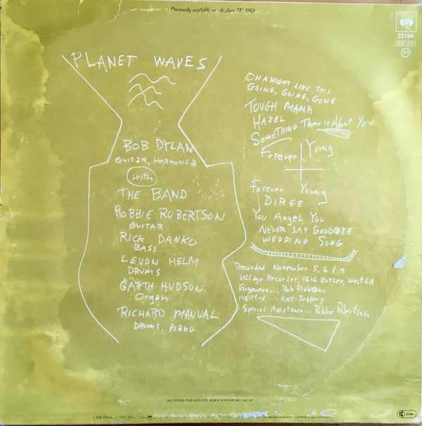 Release: Planet Waves-Vinyl-Europe-1982-CBS 32154, 32154-1957425