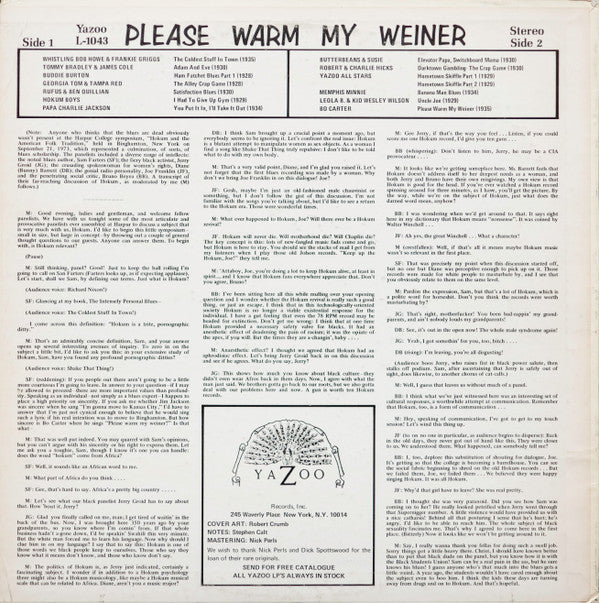 Release: Please Warm My Weiner (Old Time Hokum Blues)-Vinyl-US-1974-L 1043-2087614