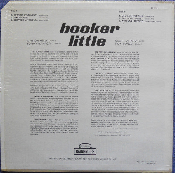 Release: Booker Little-Vinyl-US-1981-BT 1041-2252974