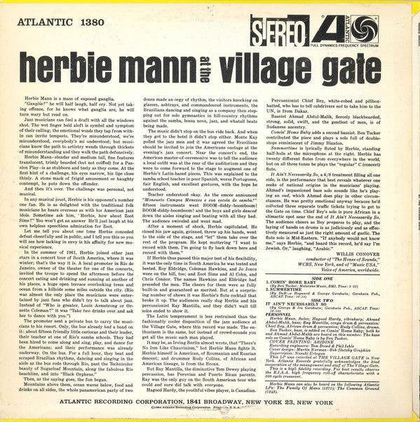 Release: Herbie Mann At The Village Gate-Vinyl-US-None-SD 1380, 1380-4239289
