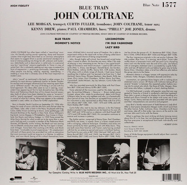 Release: Blue Train-Vinyl-Europe-2014-1577, BLP 1577, 0602537714100-5612513