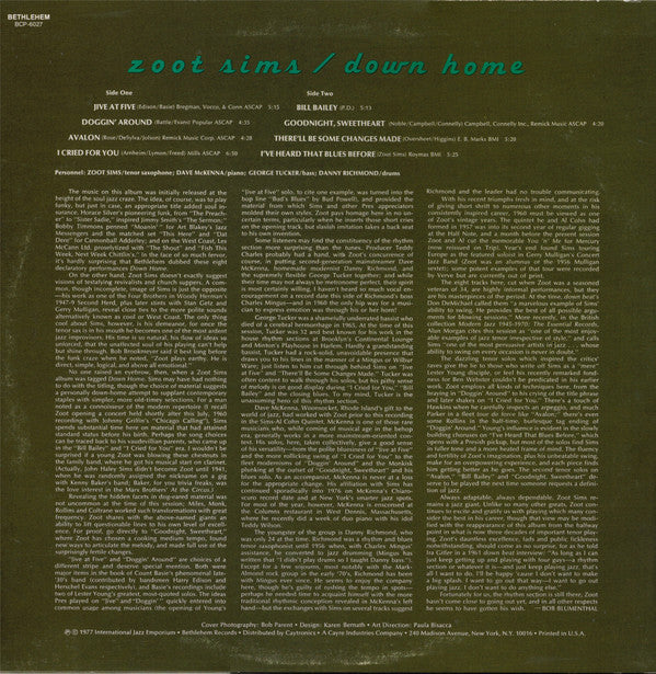 Release: Down Home-Vinyl-US-1977-BCP 6027-2797109