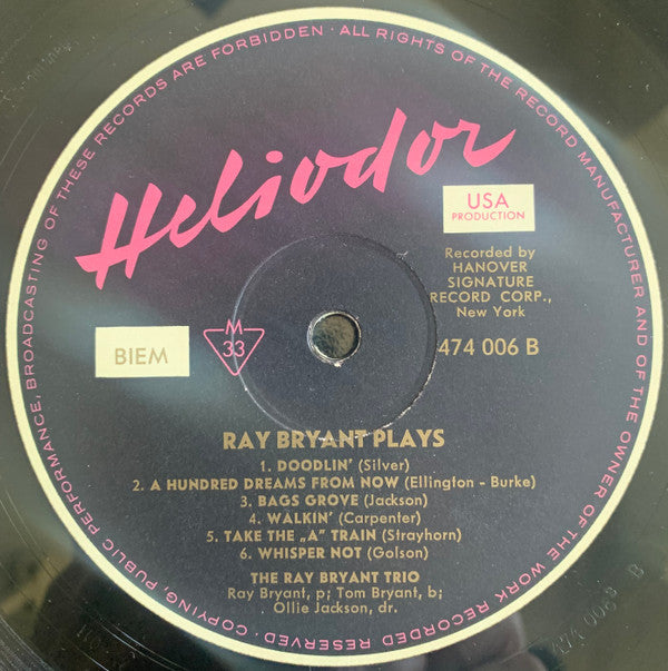 Ray Bryant Plays