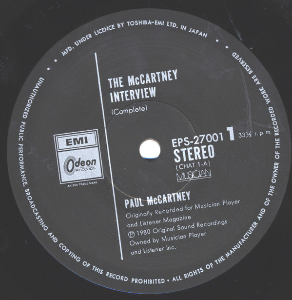 Release: The McCartney Interview-Vinyl-Japan-1981-EPS-27001, EPS-27001-7155811