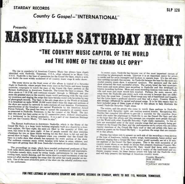 Nashville Saturday Night