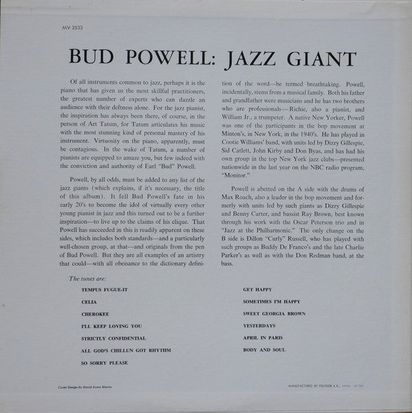 Release: Jazz Giant-Vinyl-Japan-1975-MV 2533-3354109